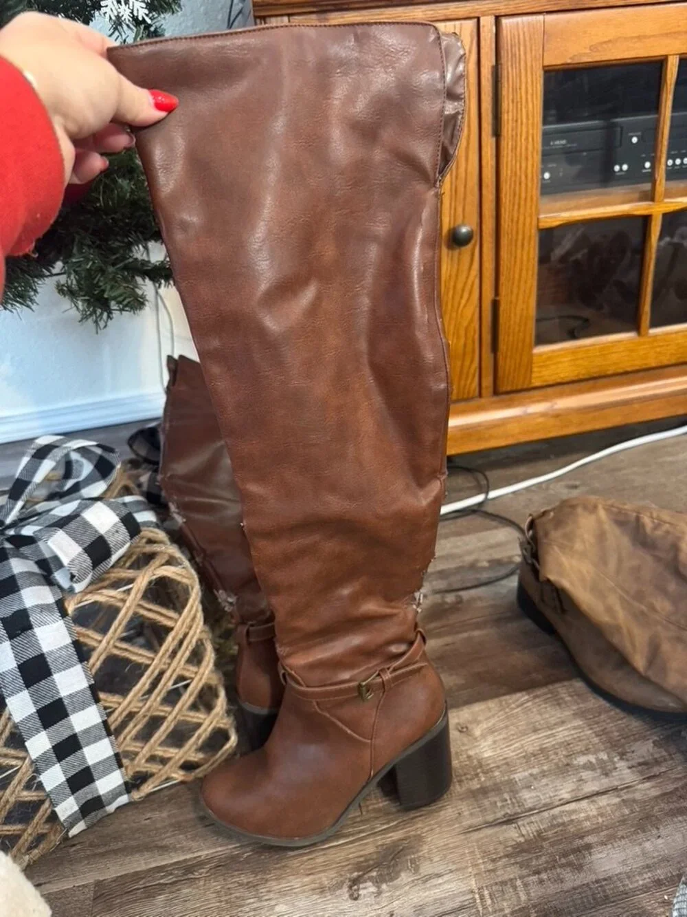 Brown Thigh High Boots